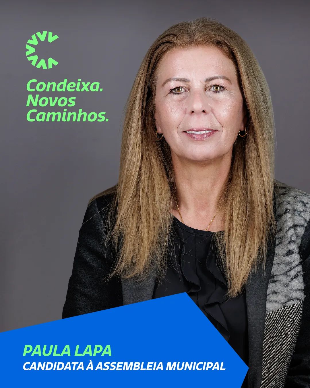 Imagem de Paula Lapa, Candidata à Assembleia Municipal de Condeixa pela Candidatura Condeixa Novos Caminhos às Eleições Autárquicas de 2025.